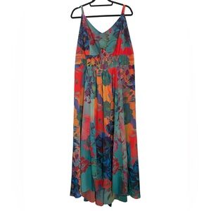 NWT City Chic Vibrant Floral Maxi Dress Size XL 22